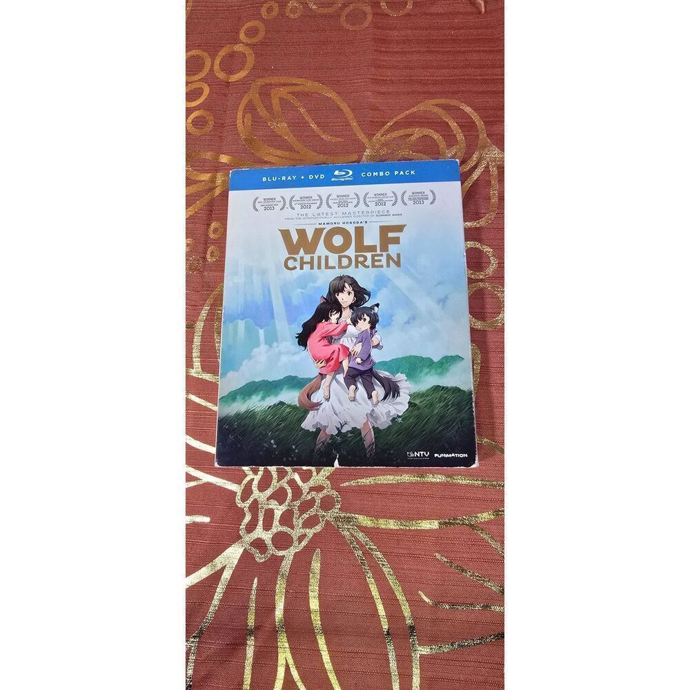 WOLF CHILDREN (Blu-ray/DVD, 2013) with Limited Edition Slipcover